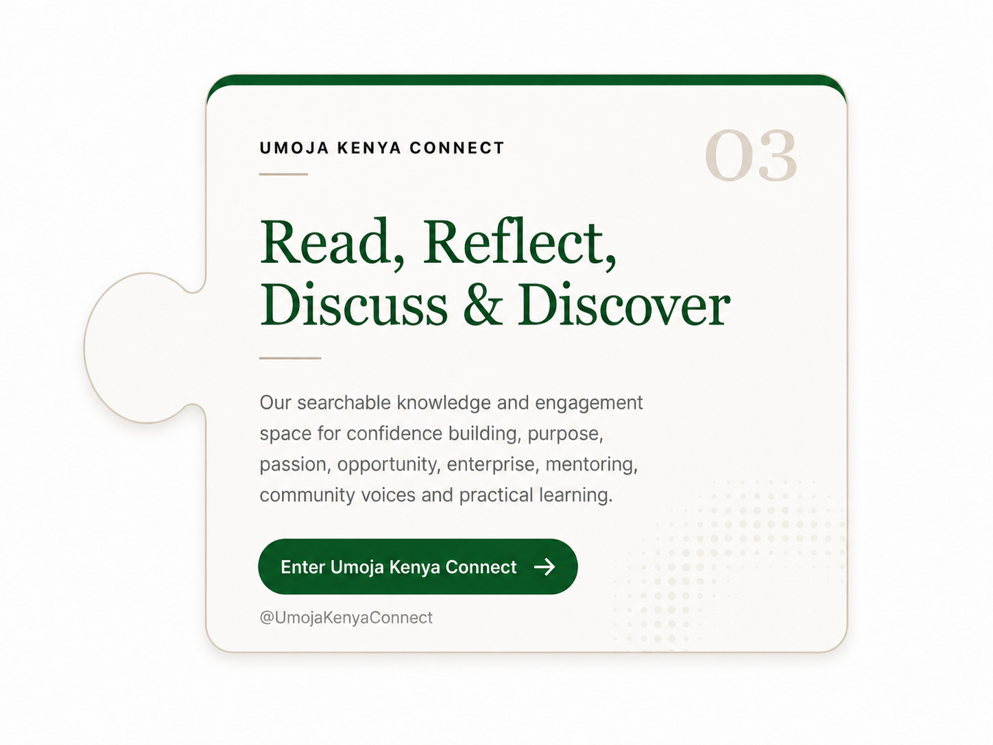 Umoja Kenya Connect — Read, Reflect, Discuss and Discover